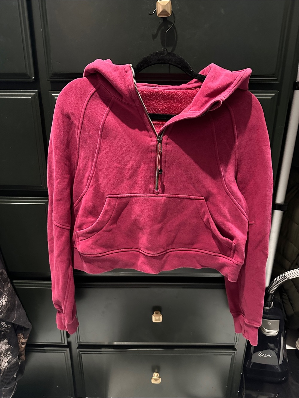 Lululemon Scuba Crop Women's Fleece Half-Zip Hoodie - Pink